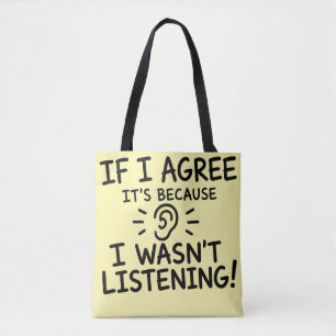 Lustiges Zitat-Typografie-Design Tasche