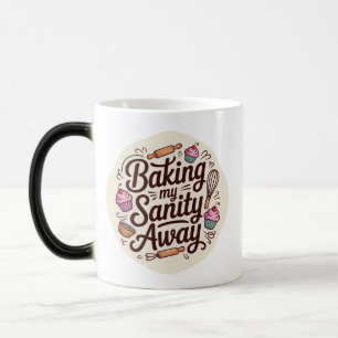 Lustiges Zitat zum Backen Typografie-Design Verwandlungstasse