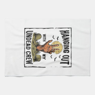 Lustiges Zombie-Shirt für Horror-Fans Vintage Unto Geschirrtuch