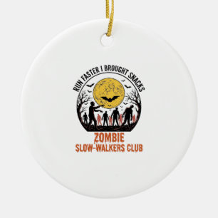 Lustiges Zombie-Shirt mit eingraviertem Mond und d Keramik Ornament