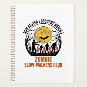 Lustiges Zombie-Shirt mit eingraviertem Mond und d Planer