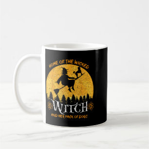 Lustiges Zuhause der bösen Hexe und Rudel Hund Kaffeetasse