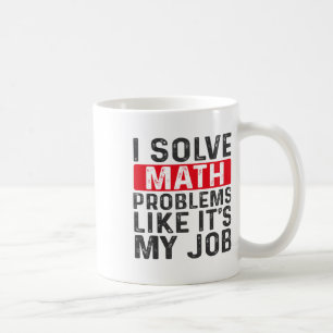 Lustiges Zurück zur Schule Ich löse Matheaufgaben Kaffeetasse