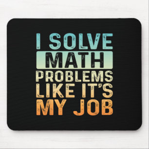 Lustiges Zurück zur Schule Ich löse Matheaufgaben Mousepad