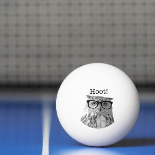 Lustigste Eule mit Brille Tischtennis Tischtennisball