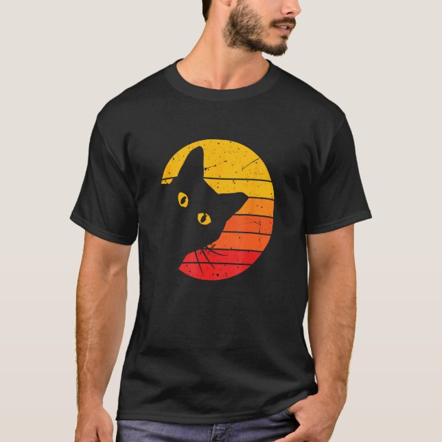 Lustigste Retro-Katzen T-Shirt (Vorderseite)