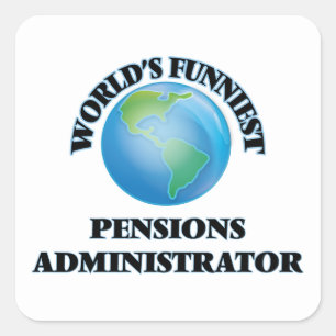 Lustigster die Pensions-Verwalter der Welt Quadratischer Aufkleber