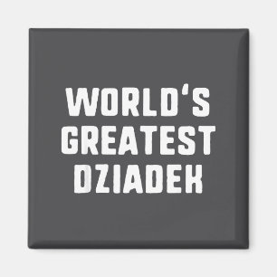 Lustigster Dziadek der Welt, lustige Familie  Magnet