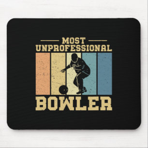 Lustigster unprofessionellster Bowler Bowling Hob Mousepad