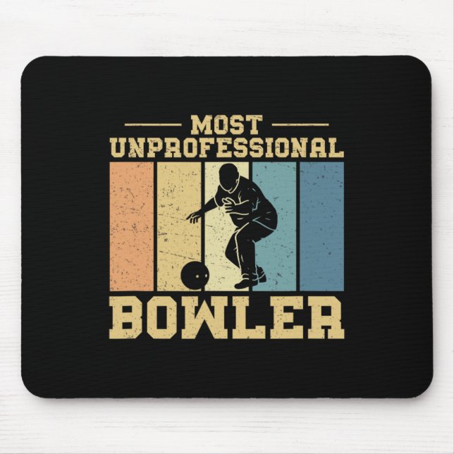 Lustigster unprofessionellster Bowler Bowling Hob  Mousepad (Vorne)