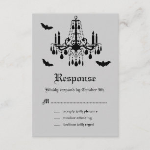 Lustre noir et Damask RSVP