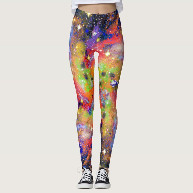 Lustrous-Star-Feld über Print-Leggings Leggings (Vorderseite)