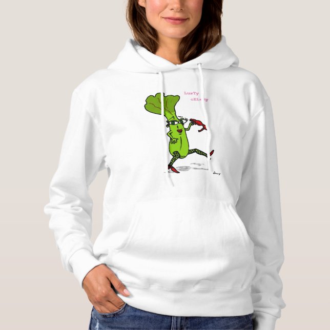 Lusty Celery Womens Hooded Sweatshirt (Vorderseite)