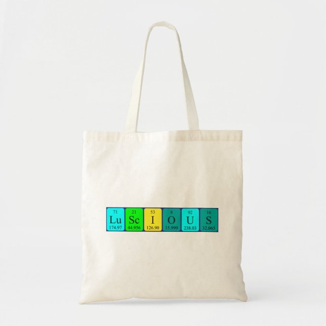 Lusziöse, periodische Tafeltasche Tragetasche (Vorne)