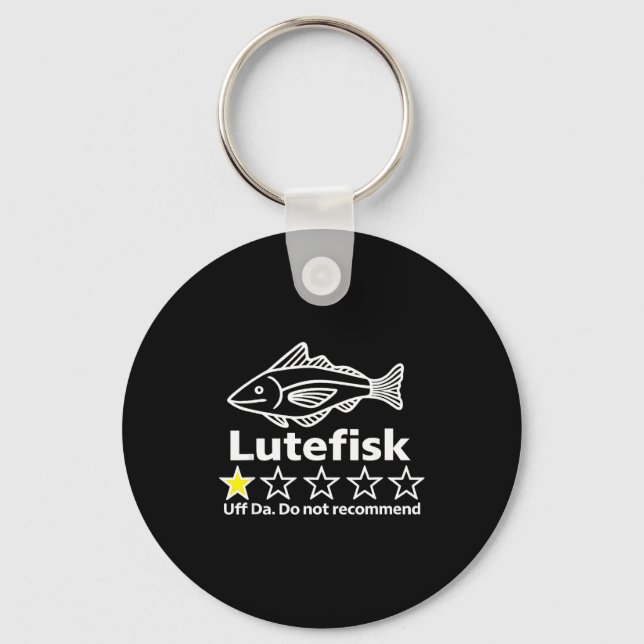 Lutefisk Highly Recommend Funny For Men Women  Schlüsselanhänger (Vorderseite)