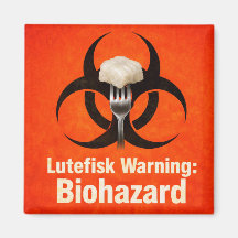 Lutefisk Warnung: Biogefährdung – Lustiges Skandin