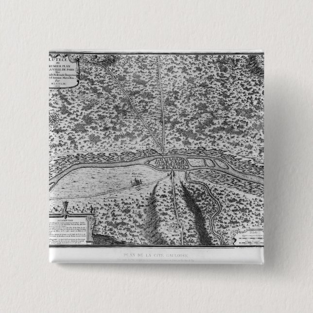 Lutetia oder der erste Plan von Paris Button (Vorderseite)