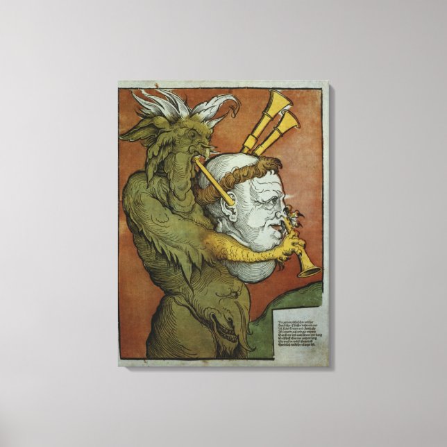 Luther as the Devil's Bagpipe, c.1535 Leinwanddruck (Vorderseite)