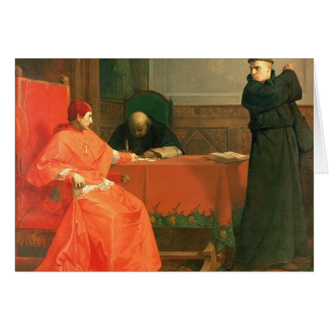 Luther devant Cajetan cardinal (Devant horizontal)