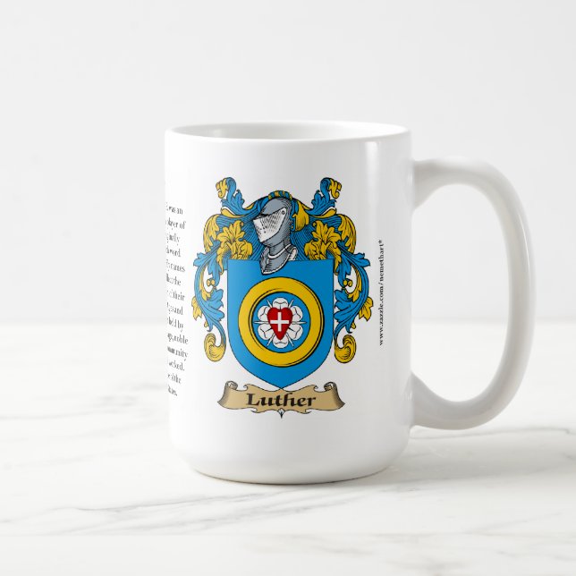 Luther Familien-Wappen Kaffeetasse (Rechts)