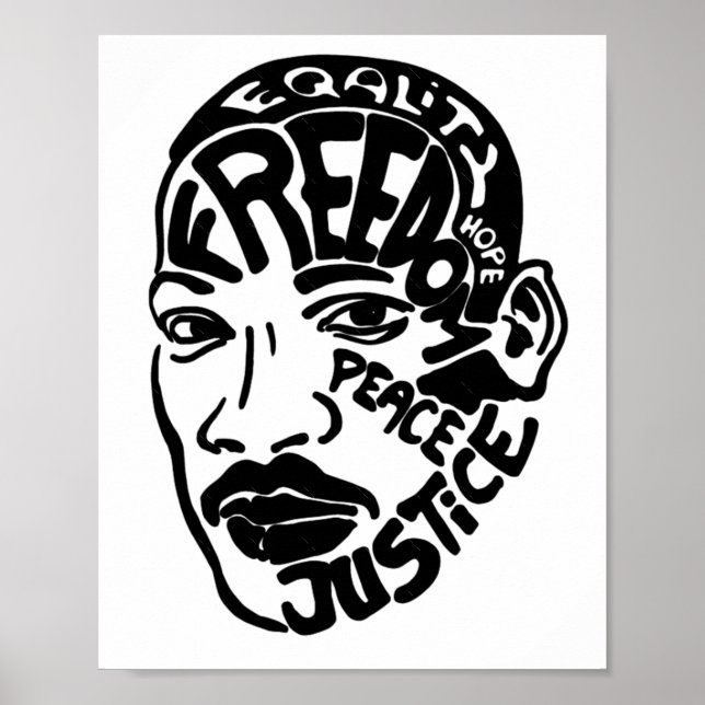 Luther King Sticker Poster (Vorne)