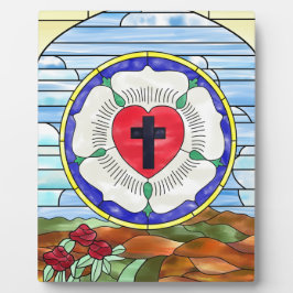 Luther Rose Glass Window Fotoplatte