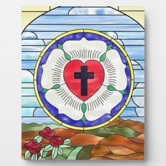 Luther Rose Glass Window Fotoplatte