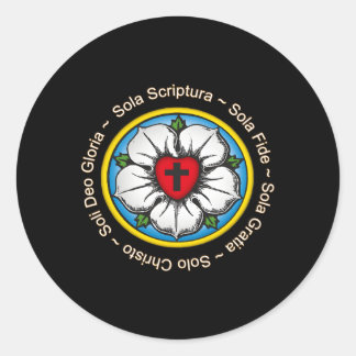 Luther Rose Lutheran Reformation Runder Aufkleber