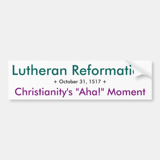 Lutherische Verbesserung - Aha! Autoaufkleber (Vorne)