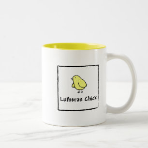 Lutherisches Küken Zweifarbige Tasse