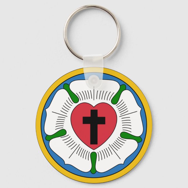 Lutherrose Luther Rose Lutheranism Martin Luther Schlüsselanhänger (Vorderseite)