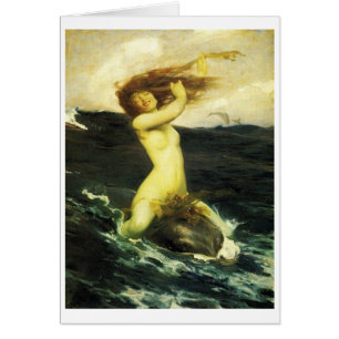 Lutin d'eau montant un dauphin