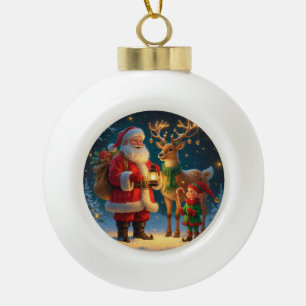 Lutin des Rennes du Père Noël Noël Ornement Person