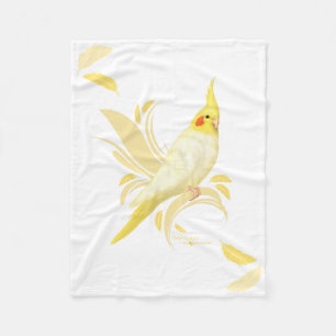 Lutino Cockatiel-Decke Fleecedecke