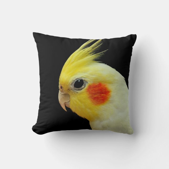 Lutino Cockatiel Kissen (Vorderseite)