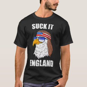 Lutsch Es England Adler Frisur 4. Juli Für Männer T-Shirt