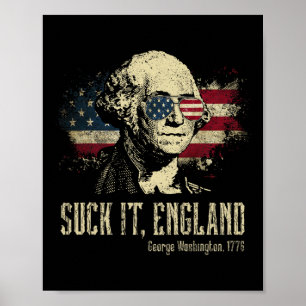 Lutsch es England Lustig George Washington 1776 US Poster