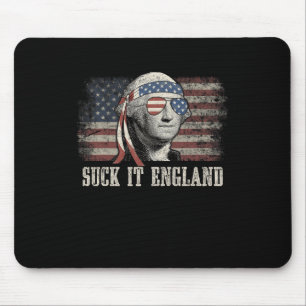 Lutsch es England Lustiger 4. Juli George Washingt Mousepad