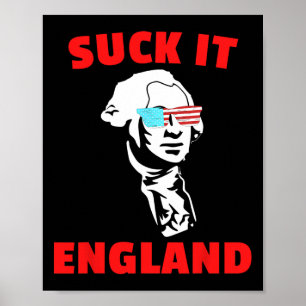 Lutsch es England Lustiges 4. Juli-Shirt für Männe Poster