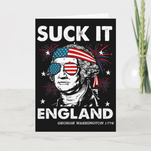 Lutsch-es England Lustiges 4. Juli-Shirt George-wa Karte