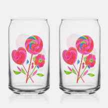 Lutscher-Blumenstrauß-Glas