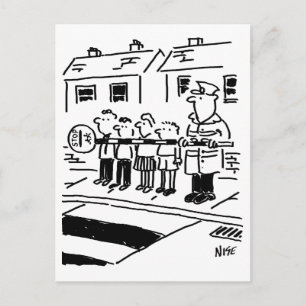 Lutscher-Mann benutzt Lutscher als Sperre Postkarte