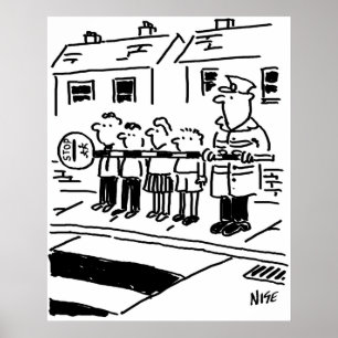 Lutscher-Mann benutzt Lutscher, um eine Barriere z Poster