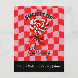 Lutscher-Süßigkeiten Lustige Valentinstag-Postkart Postkarte