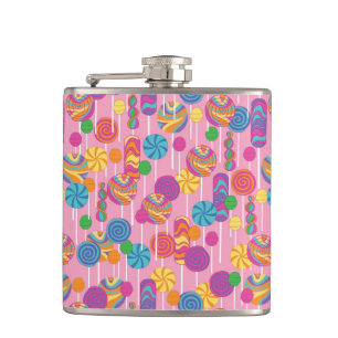 Lutscher-Süßigkeits-Muster Flachmann