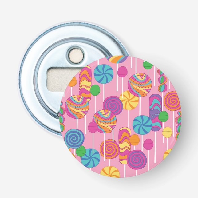 Lutscher-Süßigkeits-Muster Flaschenöffner (Vorderseite)