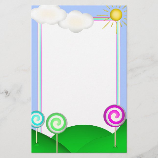 Lutscherland Briefpapier (Vorderseite)