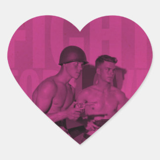 Lutte vintage Pour Les Stickers Coeur Fierté Amour