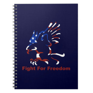 Lutter Pour Le Carnet Spiral De L'Aigle De La Libe