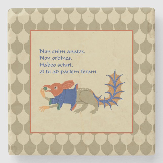 Luttrell Psalter Eichhörnchen Untersetzer (Vorderseite)